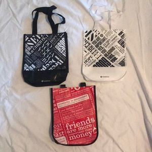 (3) LULULEMON REUSABLE TOTE BAGS